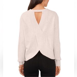 1.STATE Women's Pink Crossback Sweater